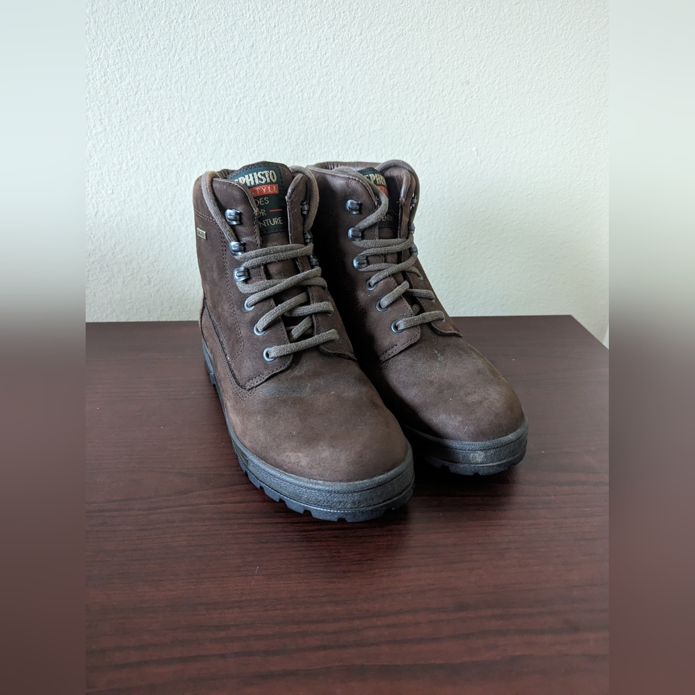 Women’s Mephisto Slacker Brown Leather Suede Boots 8726 29062 Size 9 Gore Tex